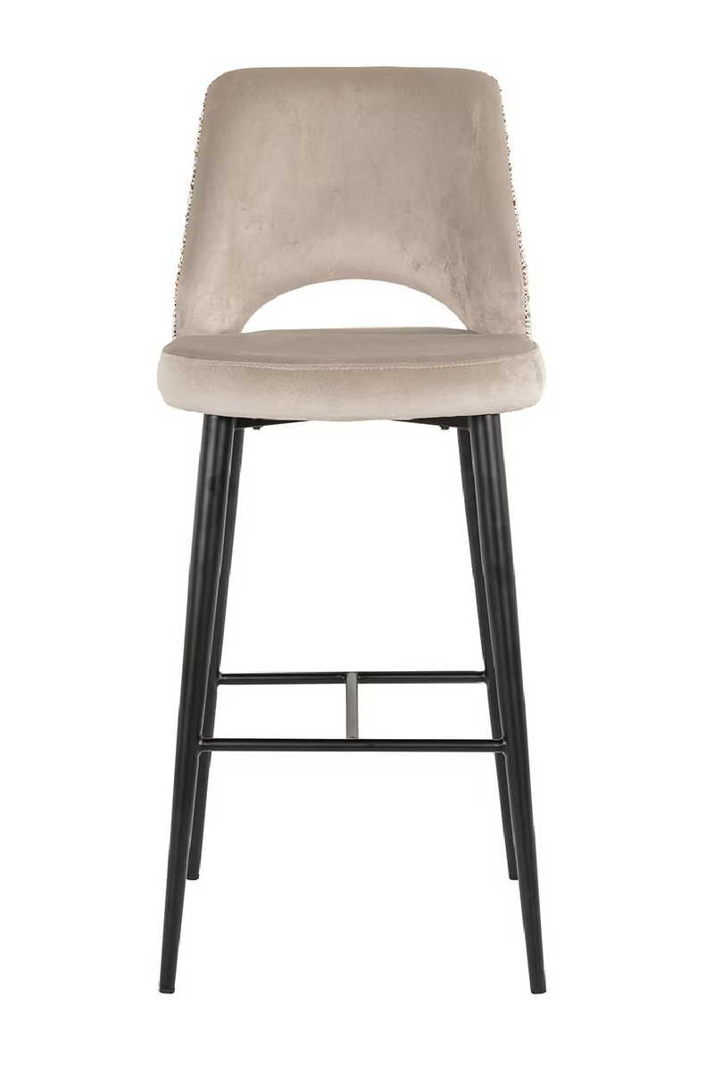 Tabouret de bar en velours et tissu | Richmond Tabitha | Meubleluxe.fr