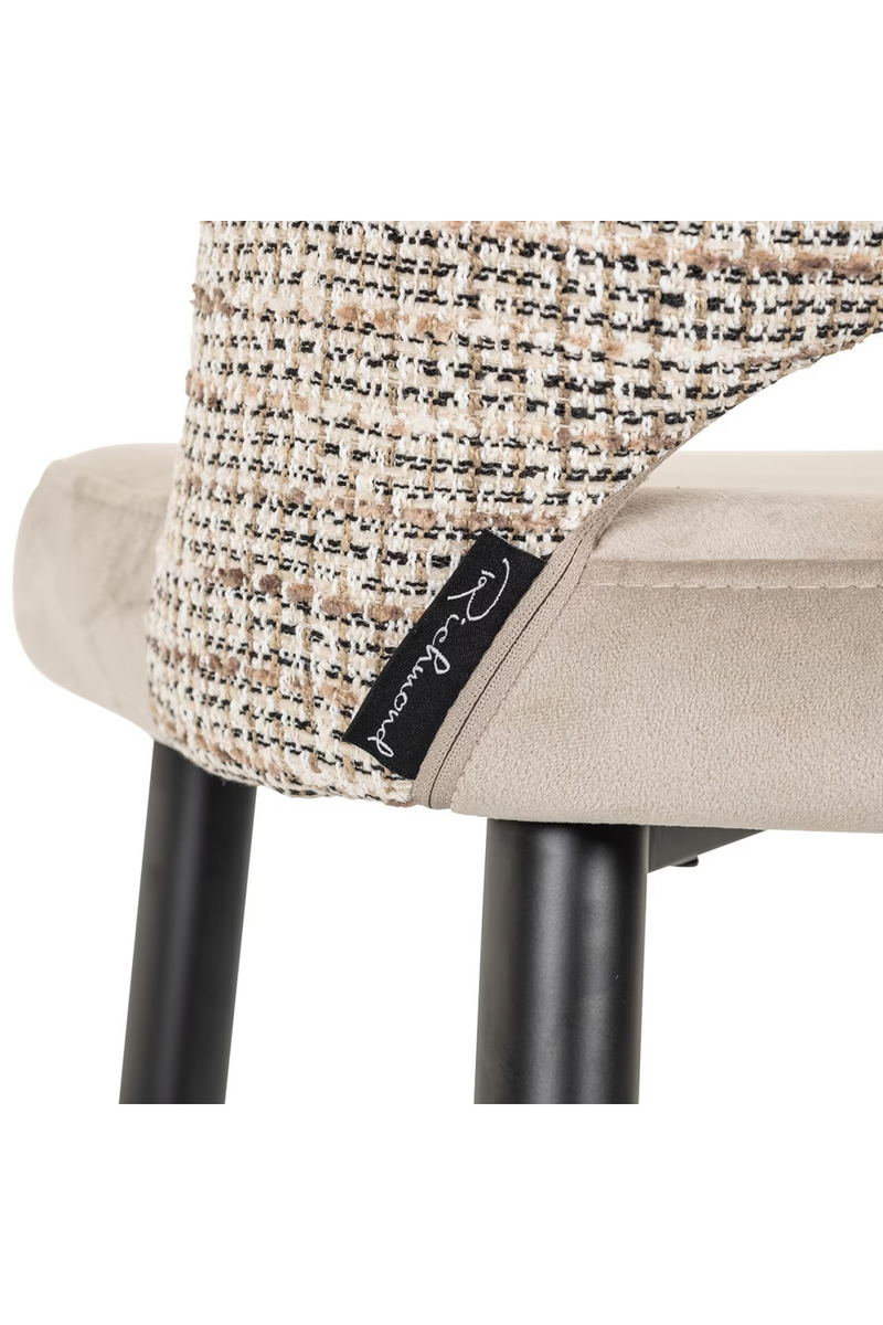 Tabouret de bar en velours et tissu | Richmond Tabitha | Meubleluxe.fr