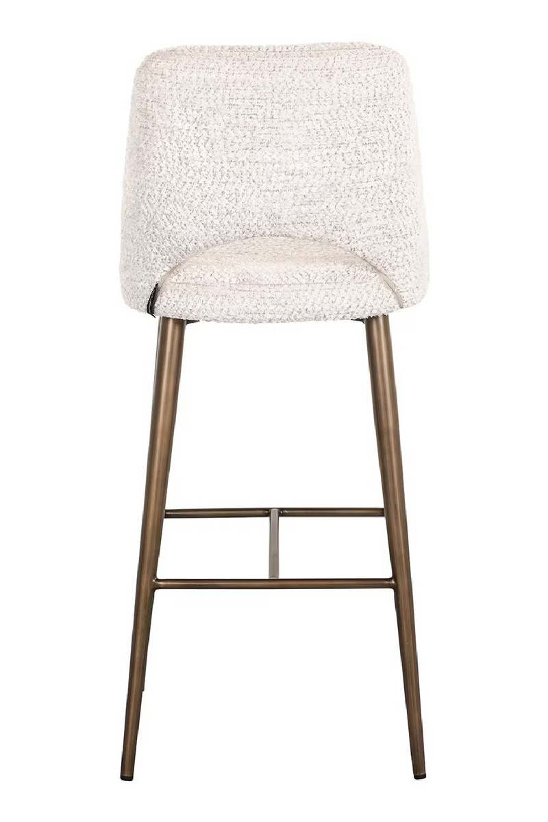 Tabouret de bar bouclé crème | Richmond Delphine | Meubleluxe.fr