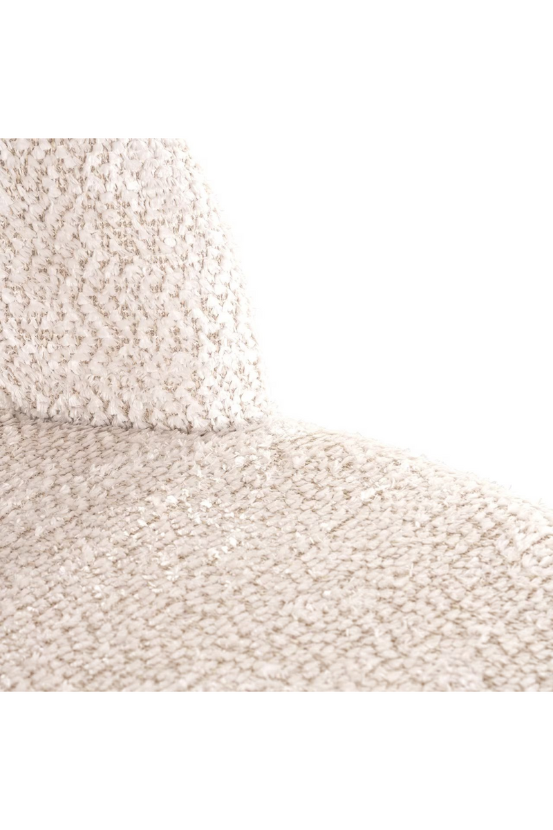 Tabouret de comptoir bouclé crème | Richmond Delphine | Meubleluxe.fr