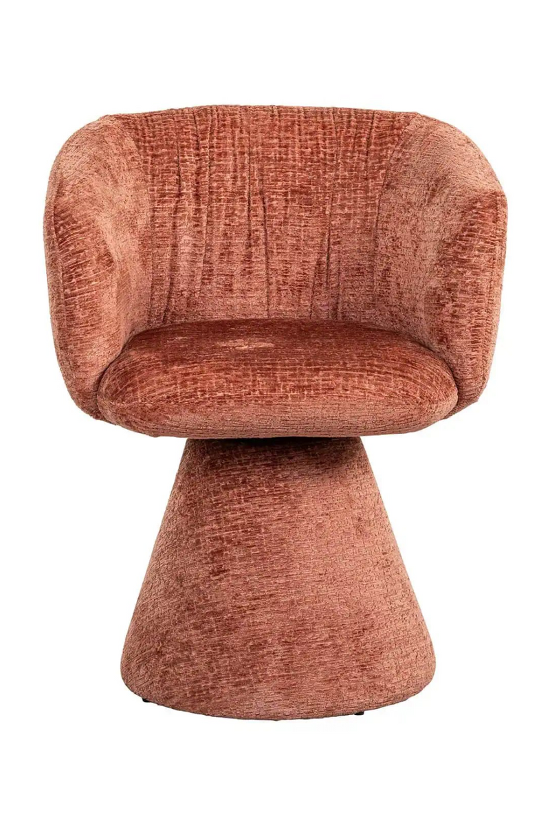 Chaise pivotante à piédestal rose blush | Richmond Madeline | Meubleluxe.fr