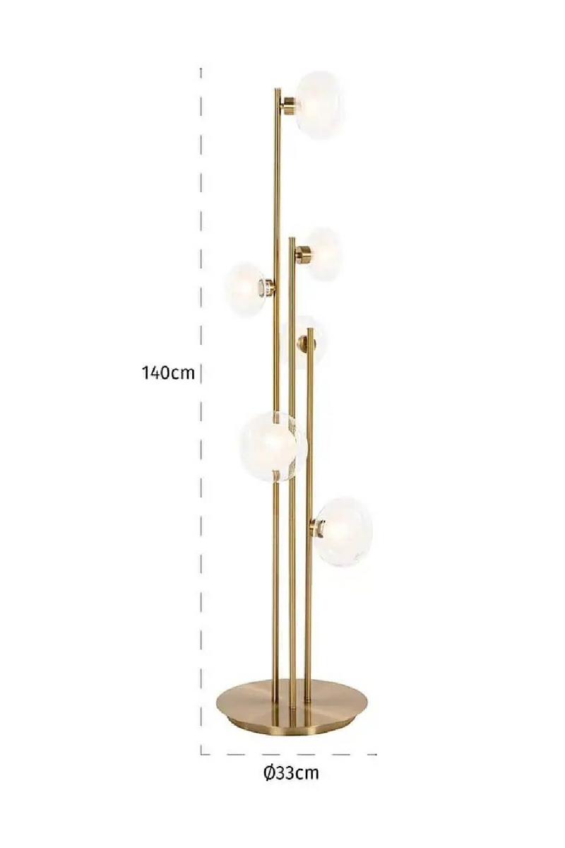 Lampadaire moderne en laiton doré | Richmond Luva | Meubleluxe.fr