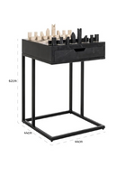 Table d’échecs noire à 1 tiroir | Richmond Interiors Davos | OROA.fr