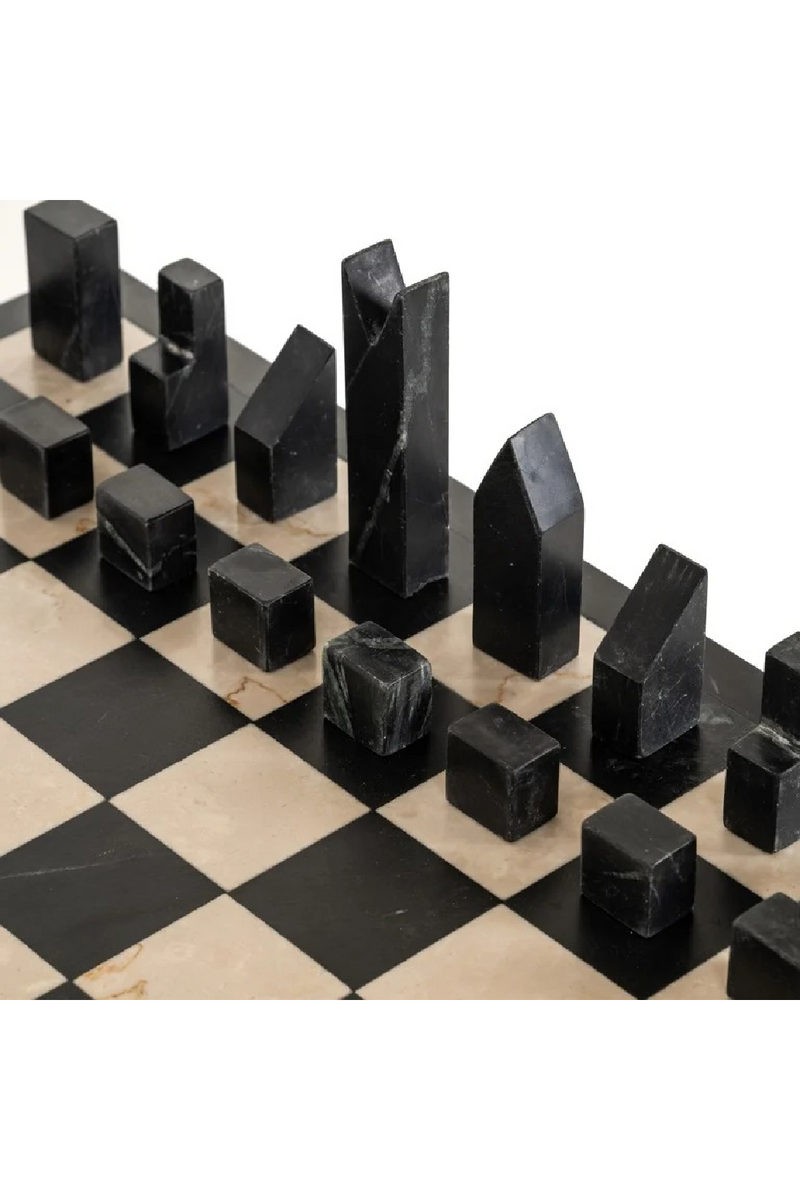 Table d’échecs noire à 1 tiroir | Richmond Interiors Davos | OROA.fr