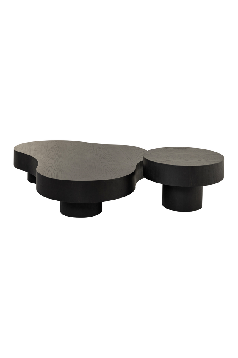 Tables basses en forme organique café (lot de 2) | Richmond Bogor | Meubleluxe.fr