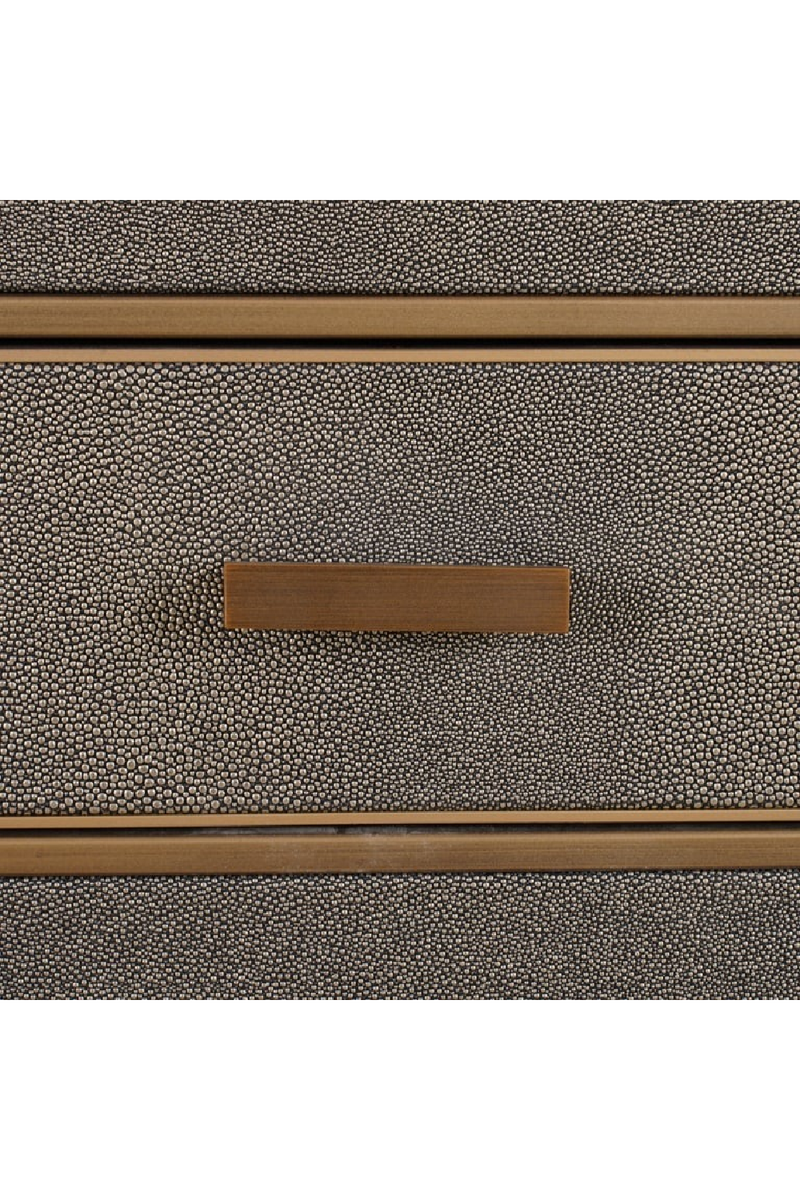 Table de chevet en cuir brun avec 1 tiroir | Richmond Bloomville | OROA.fr