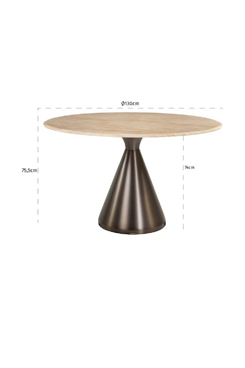 Table à manger en acier conique | Richmond Montgommery | OROA.fr