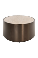 Table basse ronde avec cadre en bronze | Richmond Bonanza | OROA.fr