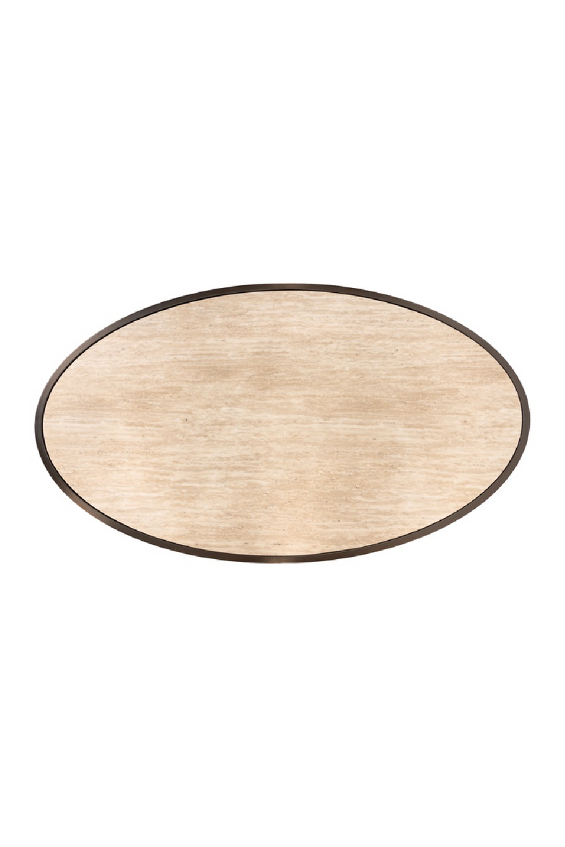 Table basse ronde avec cadre en bronze | Richmond Bonanza | OROA.fr