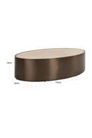 Table basse ronde avec cadre en bronze | Richmond Bonanza | OROA.fr