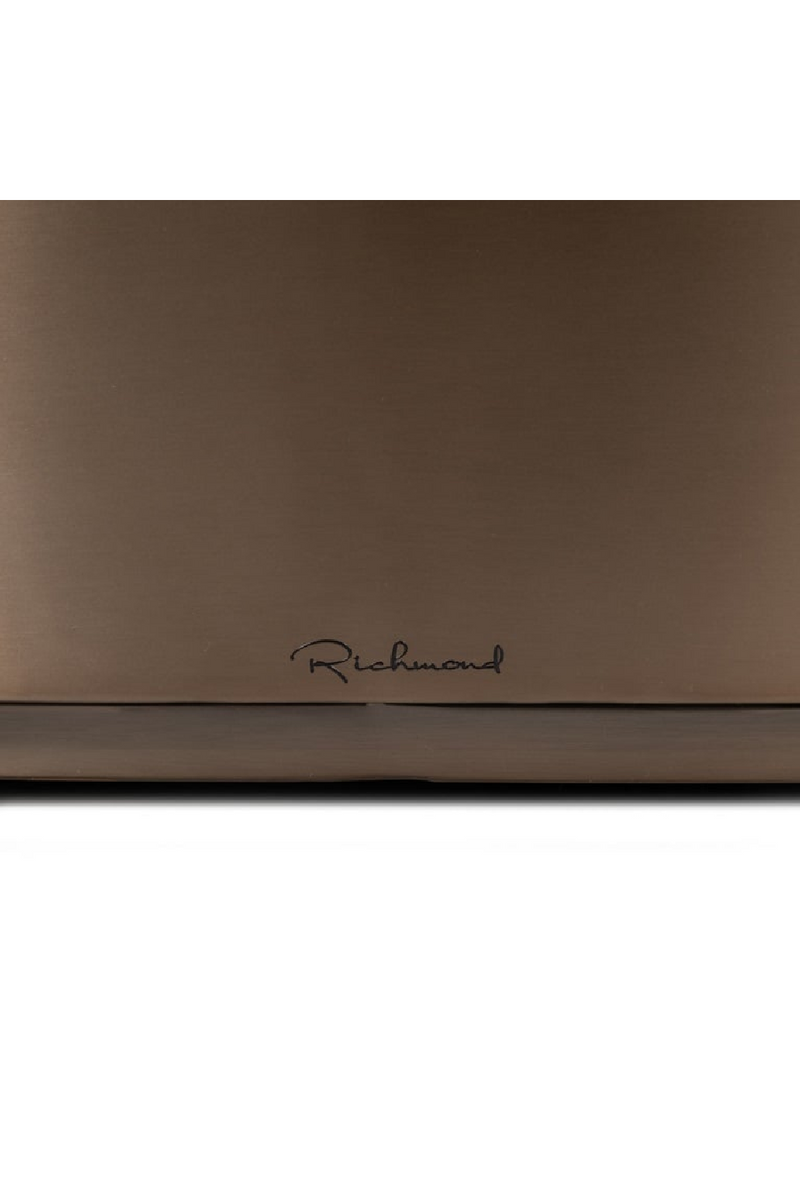 Table basse ronde avec cadre en bronze | Richmond Bonanza | OROA.fr