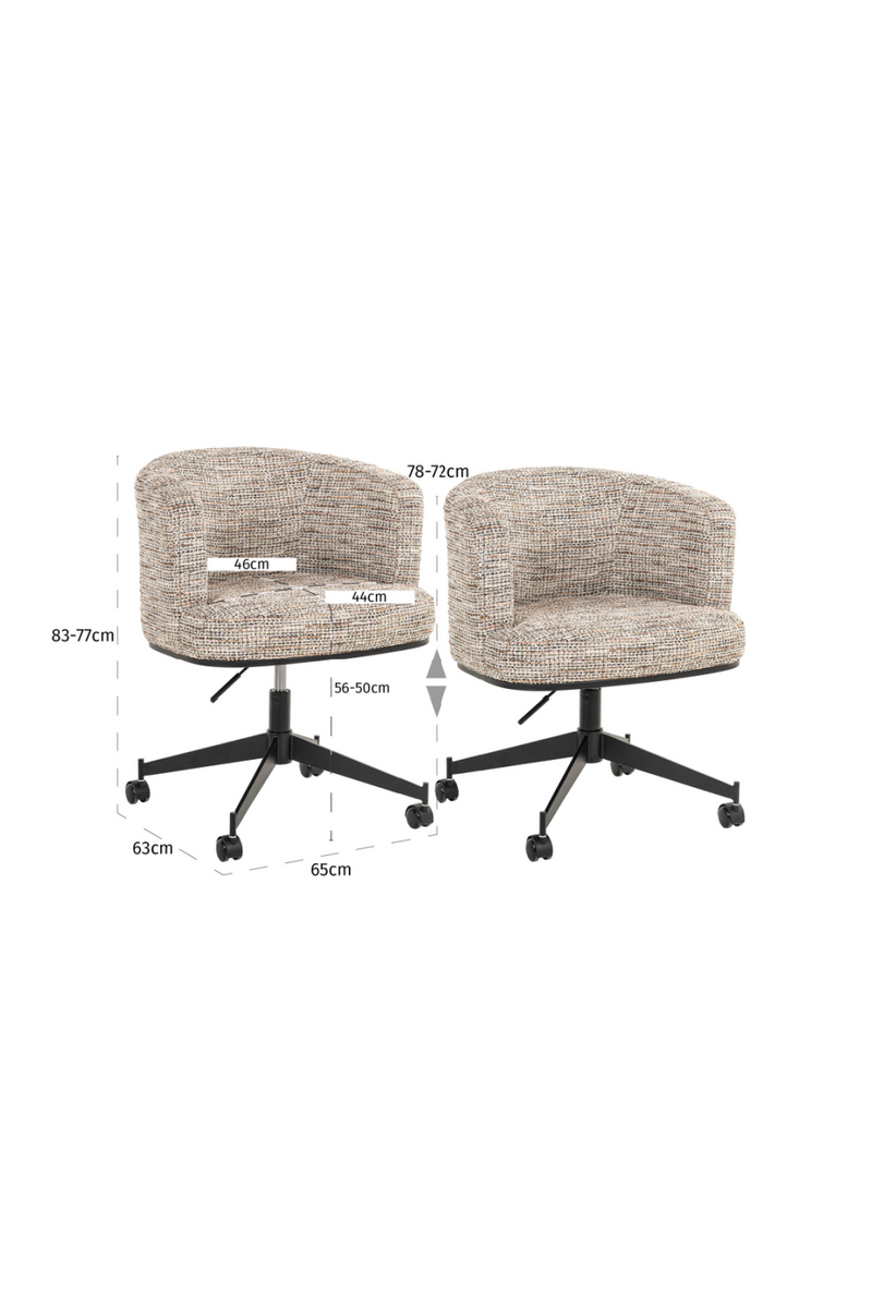 Fauteuil Pivotant à Motif Graphique | Richmond Rochenne | OROA.fr