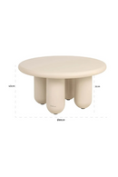Table basse ronde beige | Richmond Interiors Calma | OROA.fr