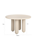 Table à manger ronde beige | Richmond Interiors Calma | OROA.fr