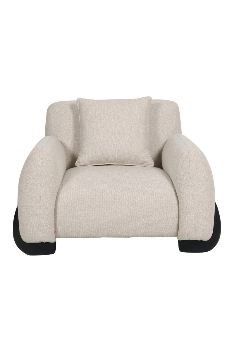 Fauteuil Lounge Moderne Crème | Richmond Godiva | OROA.fr