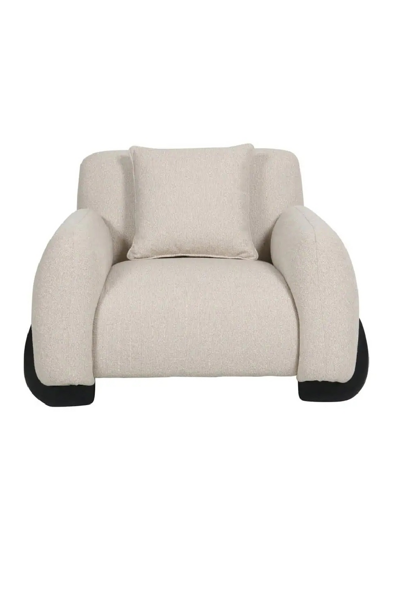 Fauteuil Lounge Moderne Crème | Richmond Godiva | OROA.fr