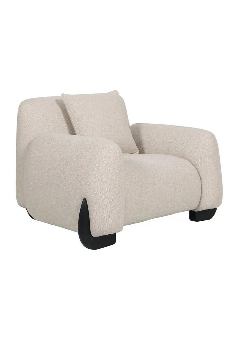 Fauteuil Lounge Moderne Crème | Richmond Godiva | OROA.fr