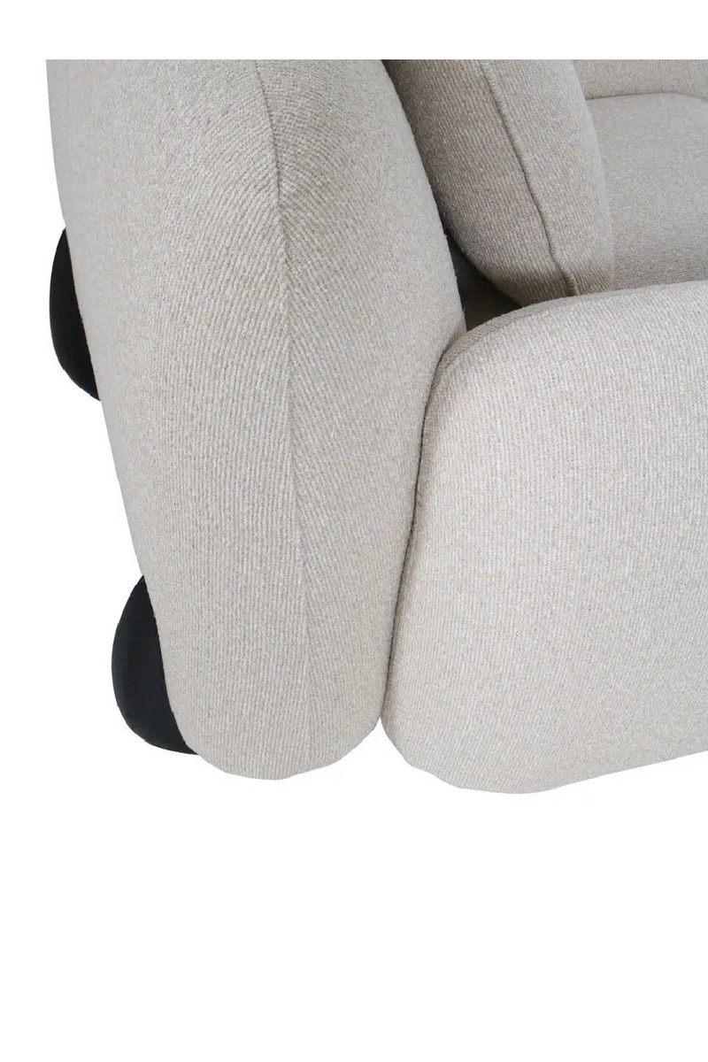 Fauteuil Lounge Moderne Crème | Richmond Godiva | OROA.fr