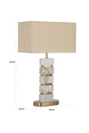 Lampe de Table en Marbre Abat-Jour Beige | Richmond Lenore | OROA.fr