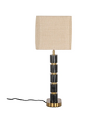 Lampe de table en marbre noir abat-jour beige | Richmond Lenore | OROA.fr