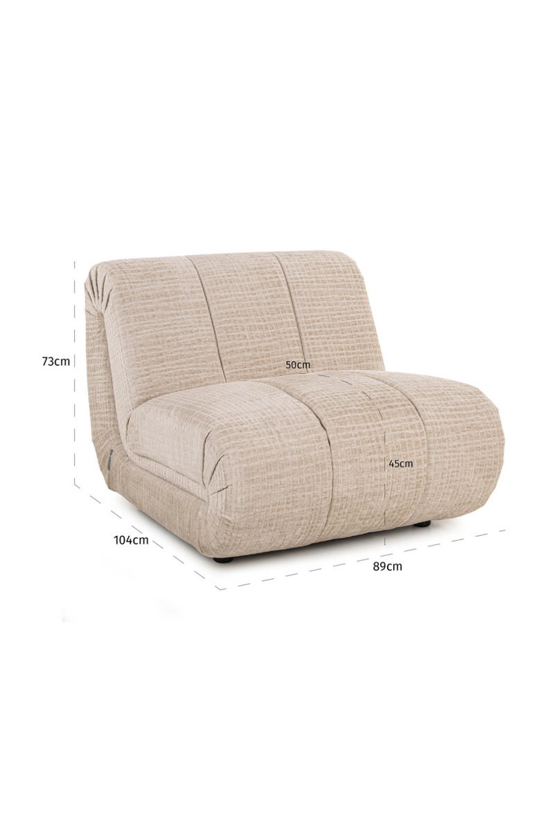 Fauteuil de Salon Moderne Crème | Richmond Kyli | OROA.fr