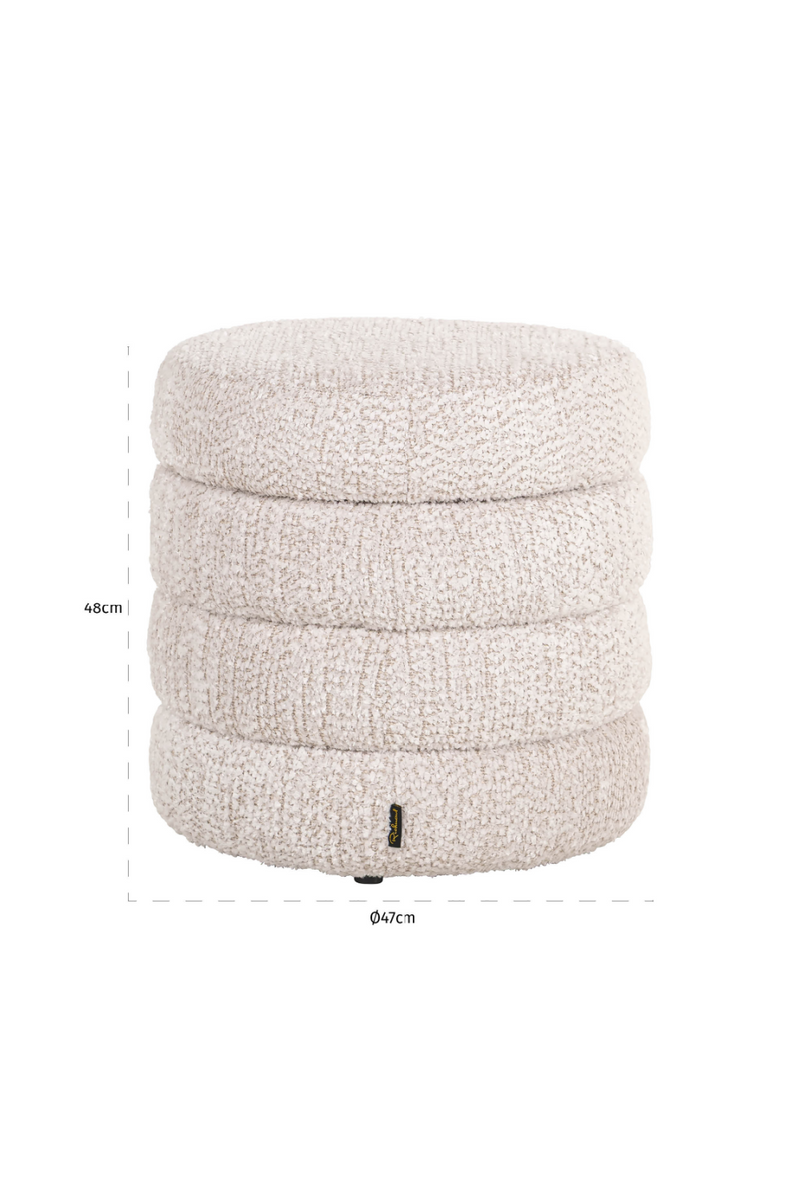 Tabouret de Rangement Crème | Richmond Adele | OROA.fr