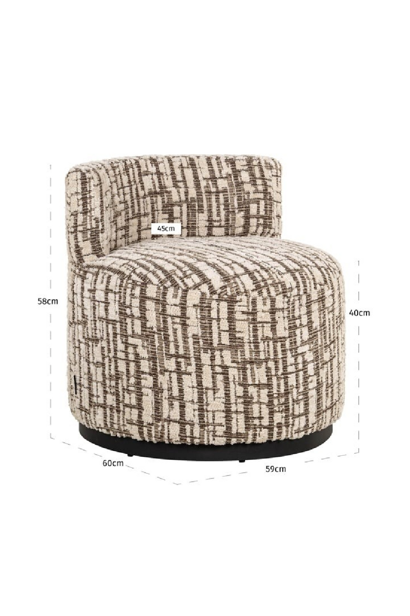 Fauteuil d’appoint imprimé crème | Richmond Interiors Franny | OROA.fr