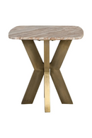 Table d’appoint en marbre avec base en laiton | Richmond Interiors Bottega | OROA.fr