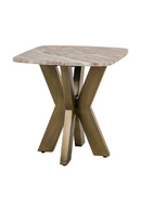 Table d’appoint en marbre avec base en laiton | Richmond Interiors Bottega | OROA.fr