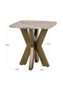 Table d’appoint en marbre avec base en laiton | Richmond Interiors Bottega | OROA.fr