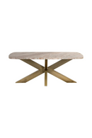 Table basse en marbre avec base en laiton | Richmond Interiors Bottega | OROA.fr