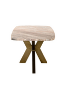 Table basse en marbre avec base en laiton | Richmond Interiors Bottega | OROA.fr