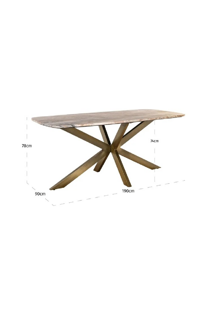 Table à manger en marbre à pieds araignée | Richmond Interiors Bottega | OROA.fr