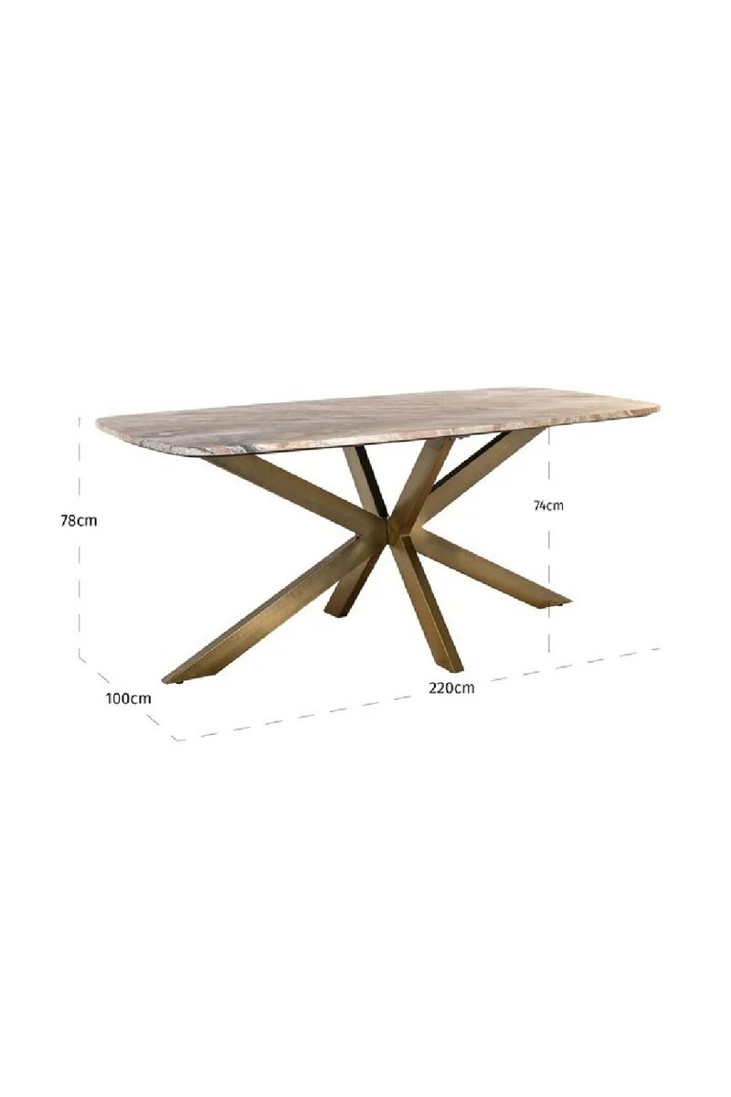 Table à manger en marbre à pieds araignée | Richmond Interiors Bottega | OROA.fr