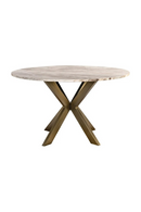 Table à manger ronde en marbre et laiton | Richmond Interiors Bottega | OROA.fr