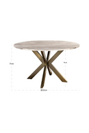 Table à manger ronde en marbre et laiton | Richmond Interiors Bottega | OROA.fr