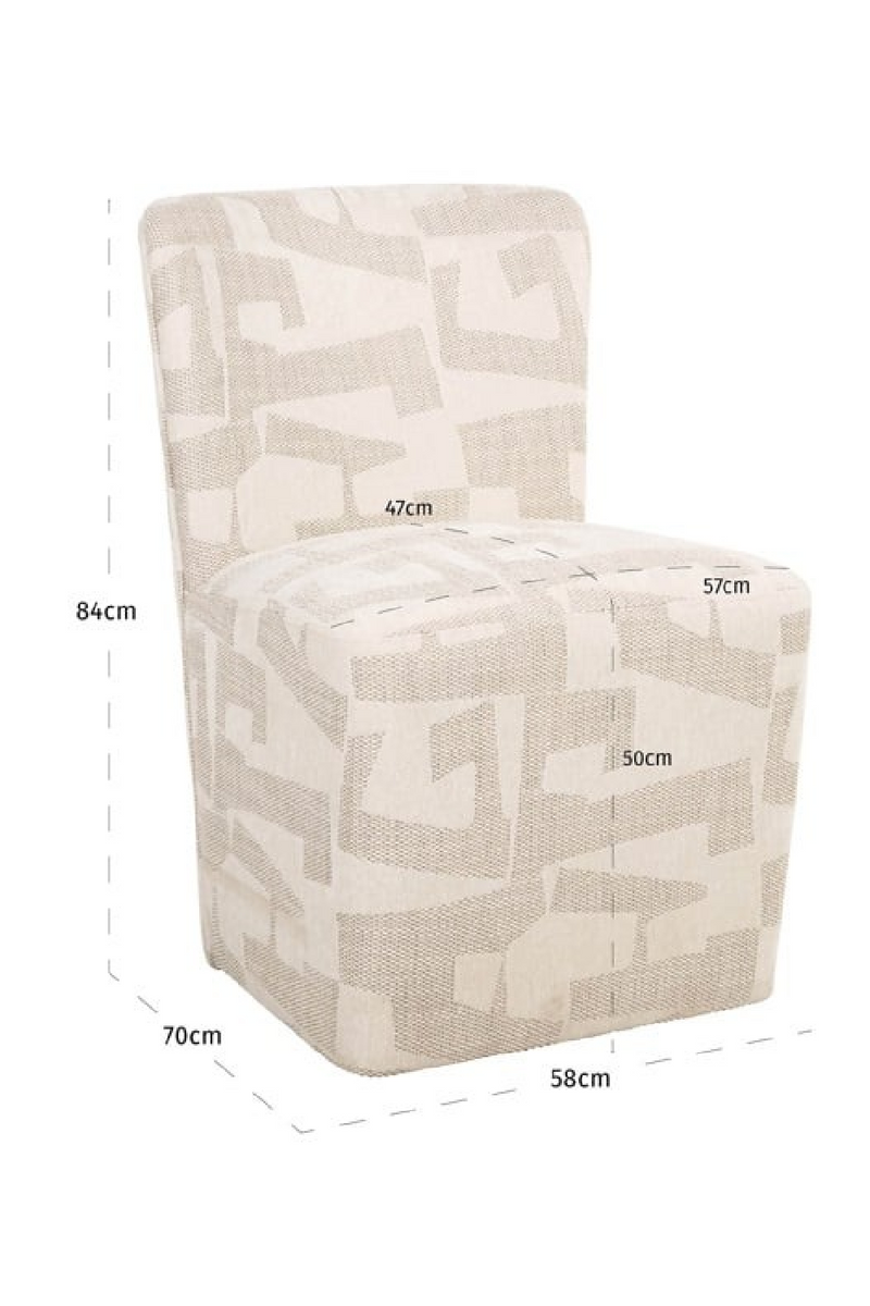 Fauteuil d’appoint à roulettes beige | Richmond Interiors Lorain | OROA.fr