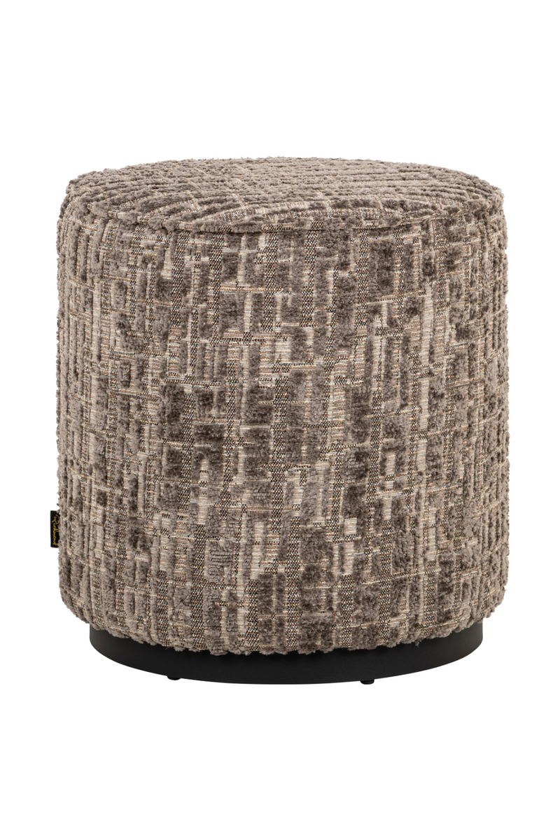 Pouf Cylindrique Gris| Richmond Interiors Lexie | OROA.fr