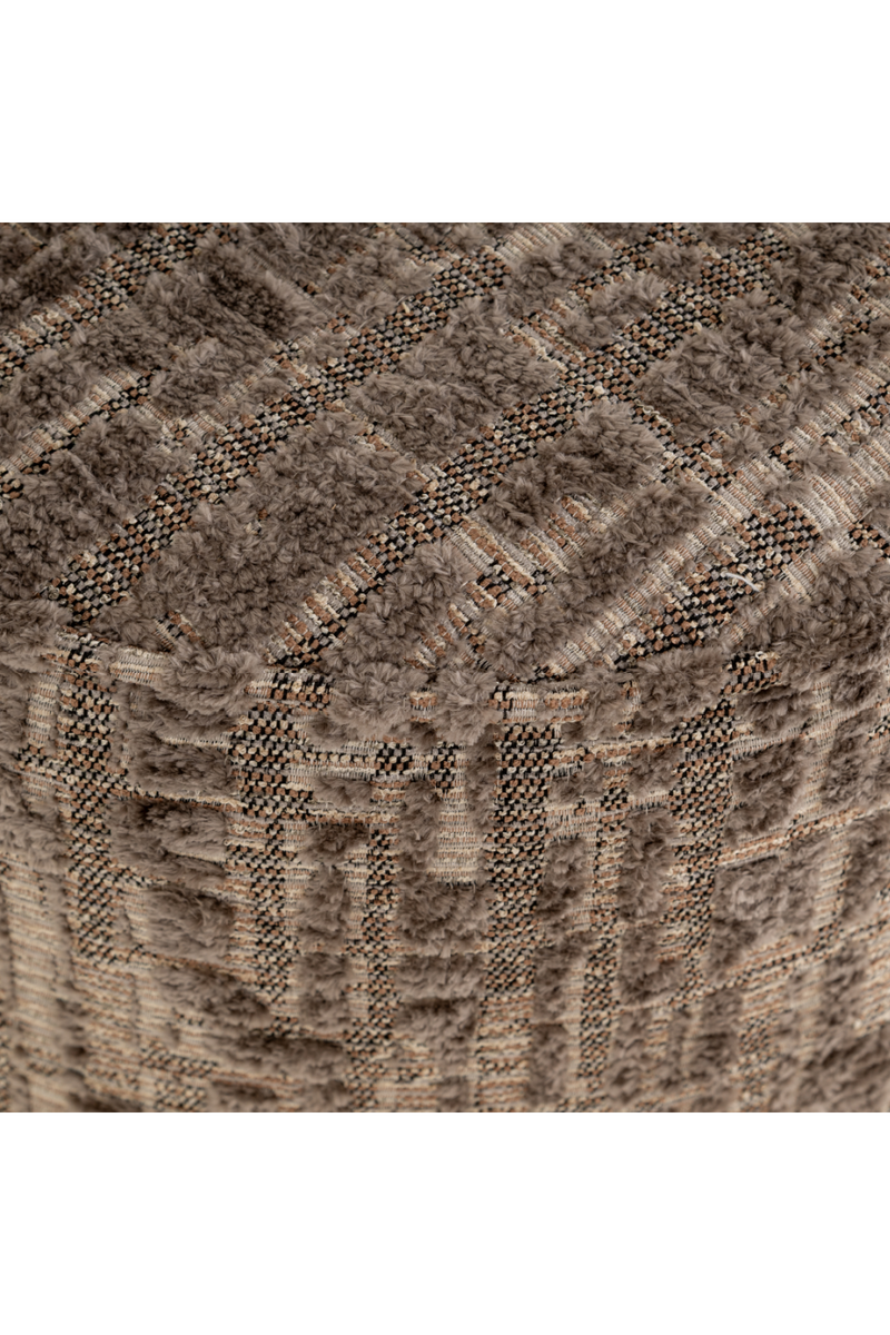 Pouf Cylindrique Gris| Richmond Interiors Lexie | OROA.fr