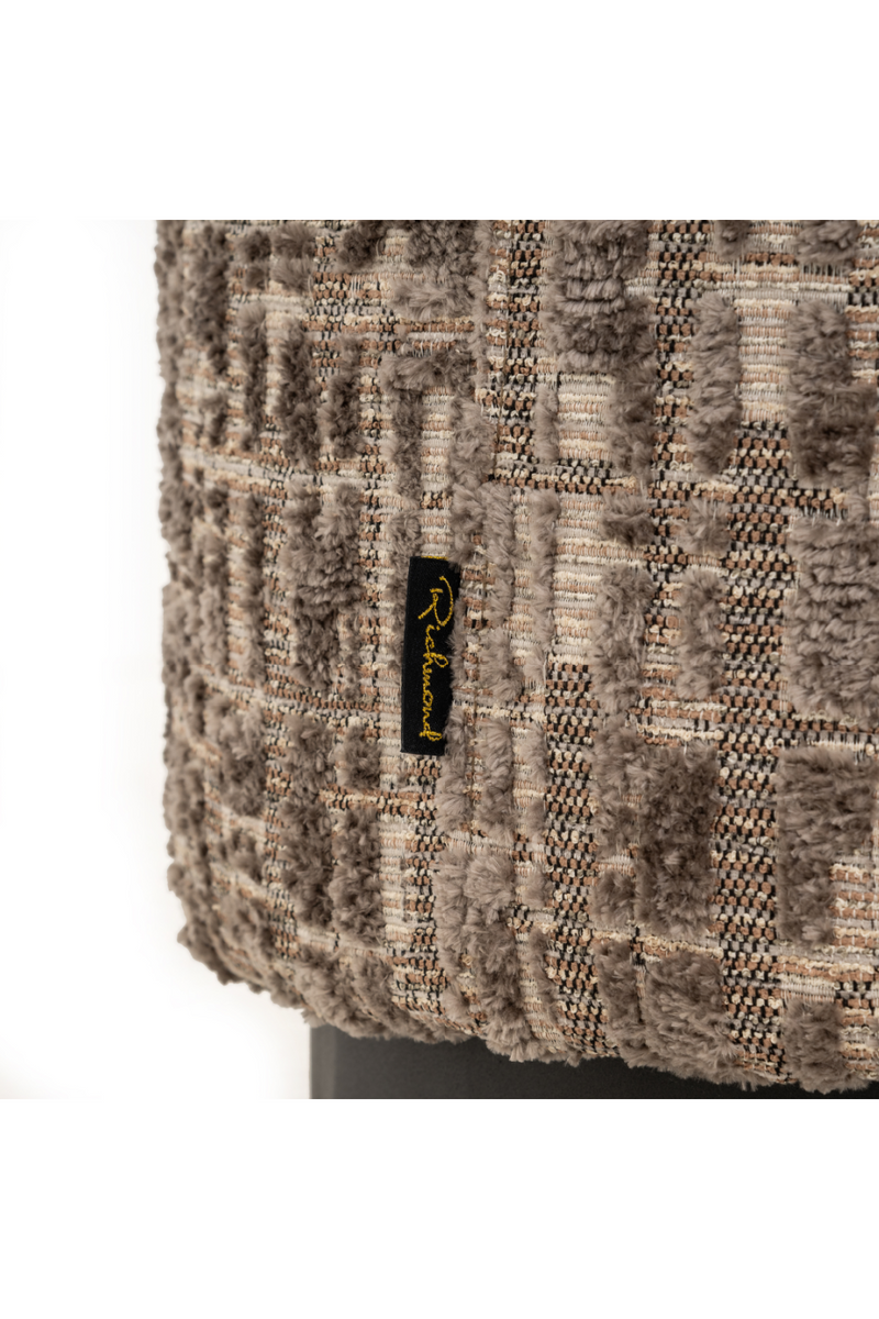 Pouf Cylindrique Gris| Richmond Interiors Lexie | OROA.fr