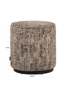 Pouf Cylindrique Gris| Richmond Interiors Lexie | OROA.fr