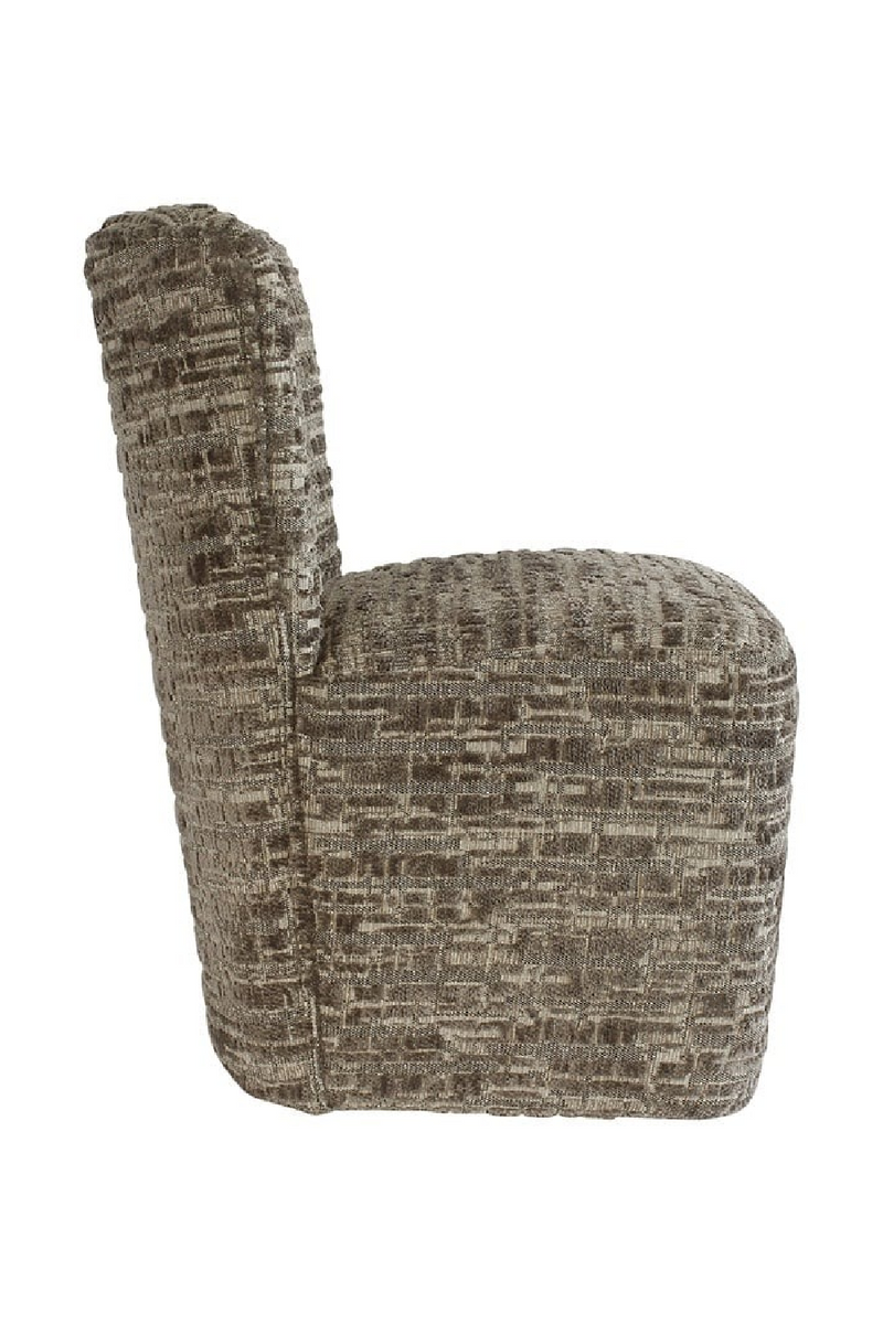 Fauteuil capitonné gris à roulettes | Richmond Interiors Lorain | OROA.fr