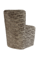 Fauteuil capitonné gris à roulettes | Richmond Interiors Lorain | OROA.fr