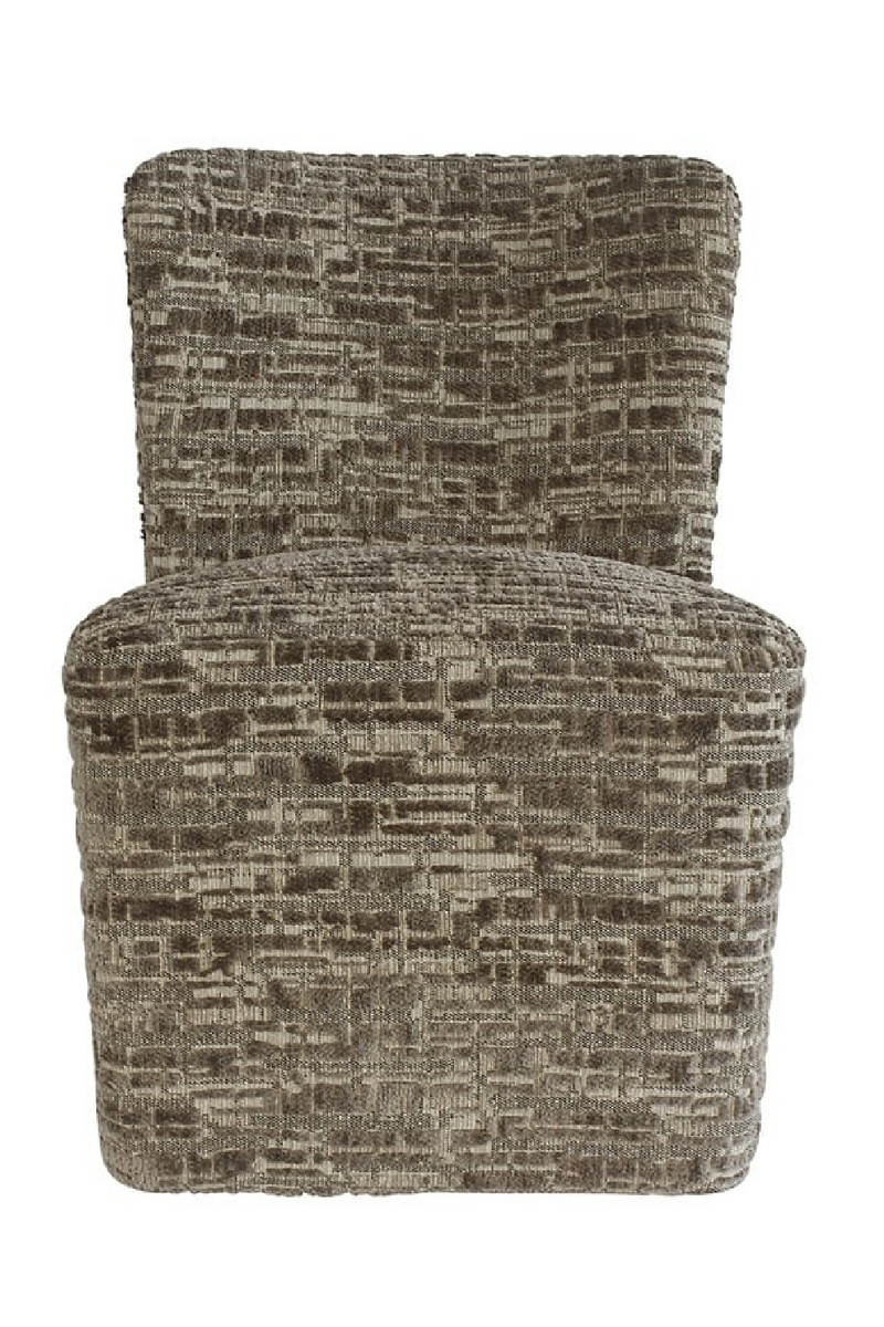 Fauteuil capitonné gris à roulettes | Richmond Interiors Lorain | OROA.fr