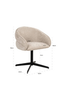 Chaise de Salle à Manger Pivotante Crème | Richmond Angelina | OROA.fr