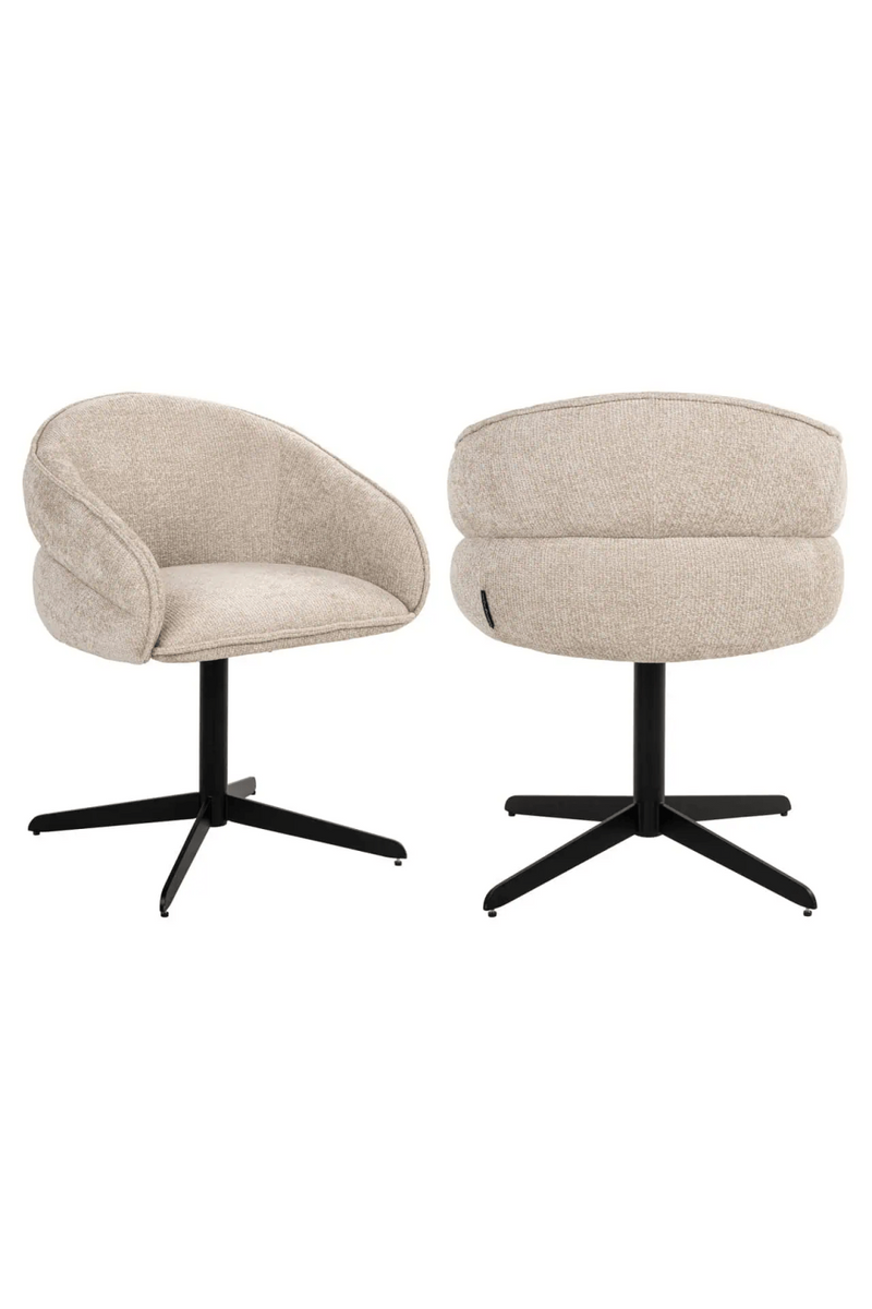 Chaise de Salle à Manger Pivotante Crème | Richmond Angelina | OROA.fr