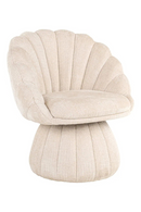 Fauteuil de Salon en Chenille à Dossier Coquille | Richmond Blossom | OROA.fr