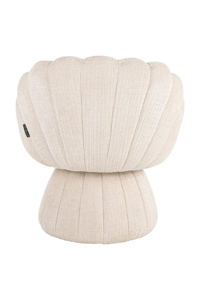 Fauteuil de Salon en Chenille à Dossier Coquille | Richmond Blossom | OROA.fr