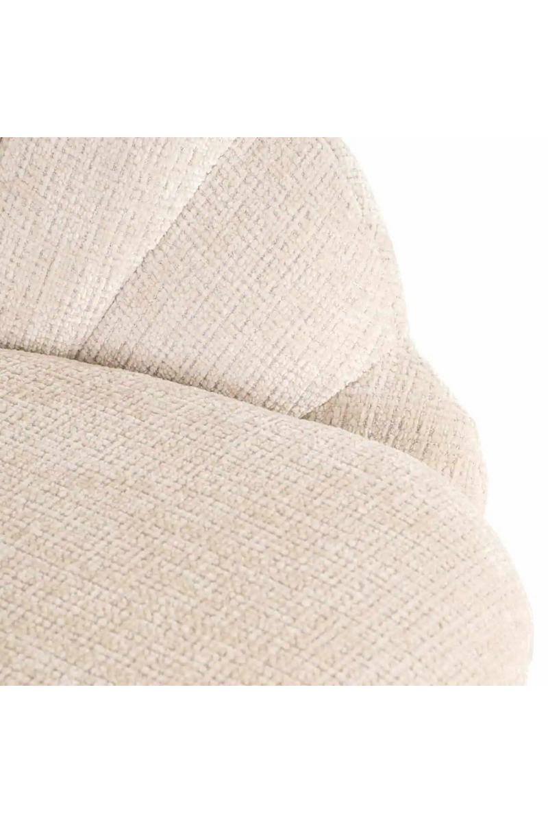 Fauteuil de Salon en Chenille à Dossier Coquille | Richmond Blossom | OROA.fr