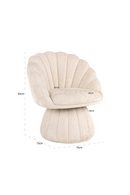 Fauteuil de Salon en Chenille à Dossier Coquille | Richmond Blossom | OROA.fr